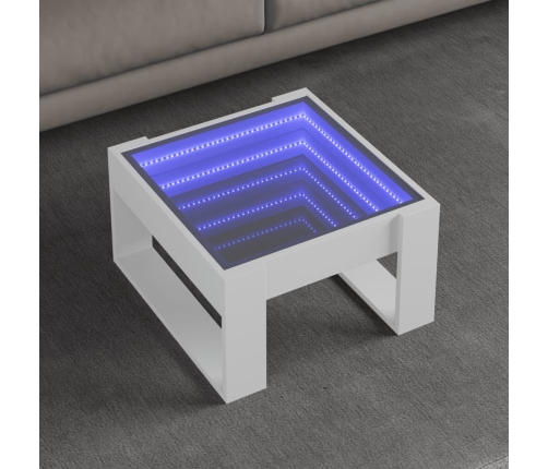 Mesa de centro con Infinity LED blanco 50x53x30 cm