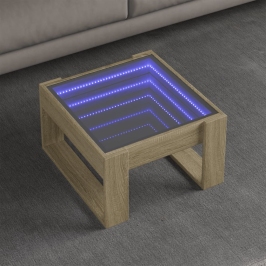 Mesa de centro con Infinity LED roble Sonoma 50x53x30 cm