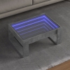 Mesa de centro con Infinity LED gris hormigón 70x53x30 cm