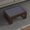 Mesa de centro con Infinity LED marrón roble 70x53x30 cm