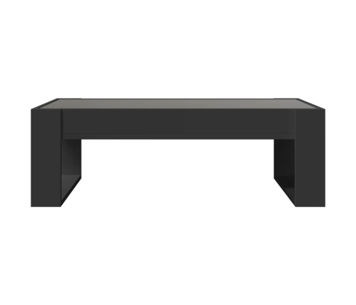 Mesa de centro con Infinity LED negro 90x53x30 cm