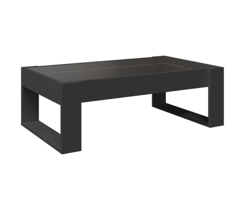 Mesa de centro con Infinity LED negro 90x53x30 cm