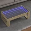 Mesa de centro con Infinity LED roble Sonoma 90x53x30 cm