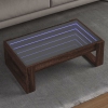 Mesa de centro con Infinity LED marrón roble 90x53x30 cm