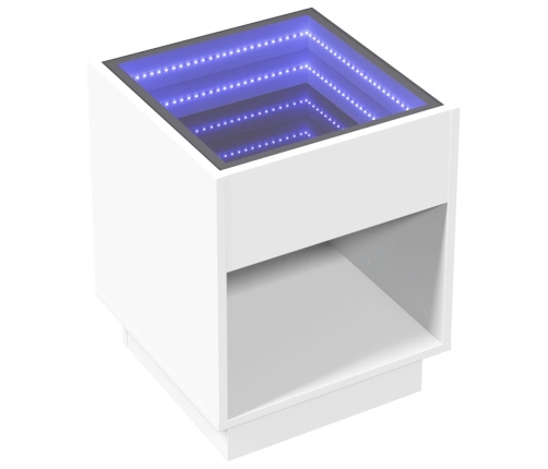 Mesa de centro con Infinity LED blanco 40x40x50 cm