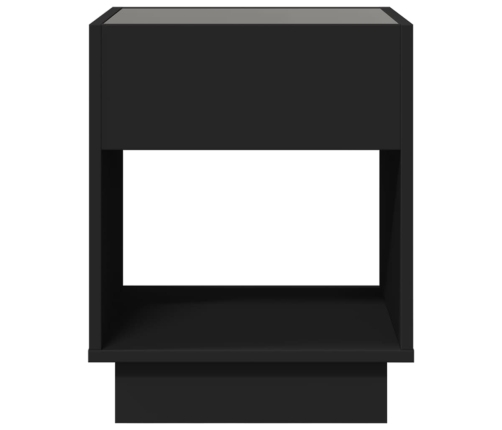 Mesa de centro con Infinity LED negro 40x40x50 cm