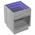 Mesa de centro con Infinity LED gris Sonoma 40x40x50 cm