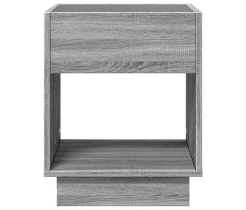 Mesa de centro con Infinity LED gris Sonoma 40x40x50 cm