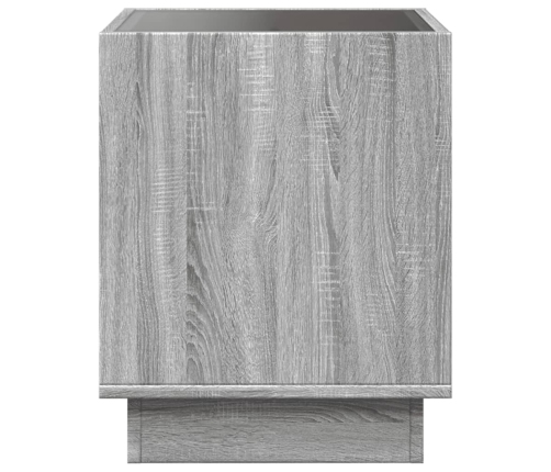 Mesa de centro con Infinity LED gris Sonoma 40x40x50 cm