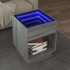 Mesa de centro con Infinity LED gris Sonoma 40x40x50 cm