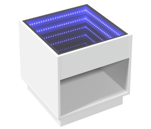 Mesa de centro con Infinity LED blanco 50x50x50 cm