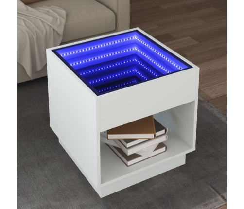 Mesa de centro con Infinity LED blanco 50x50x50 cm