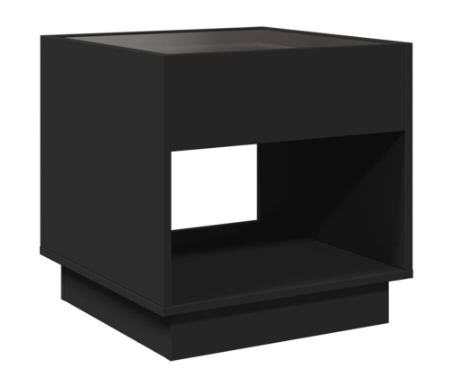 Mesa de centro con Infinity LED negro 50x50x50 cm