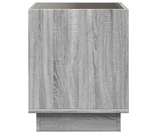 Mesa de centro con Infinity LED gris Sonoma 50x50x50 cm