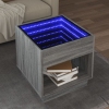 Mesa de centro con Infinity LED gris Sonoma 50x50x50 cm