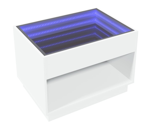 Mesa de centro con Infinity LED blanco 70x50x50 cm