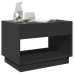 Mesa de centro con Infinity LED negro 70x50x50 cm