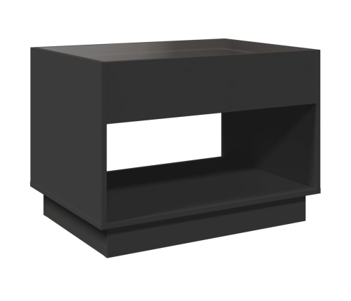 Mesa de centro con Infinity LED negro 70x50x50 cm