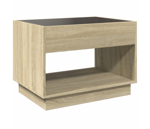 Mesa de centro con Infinity LED roble Sonoma 70x50x50 cm