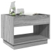 Mesa de centro con Infinity LED gris Sonoma 70x50x50 cm