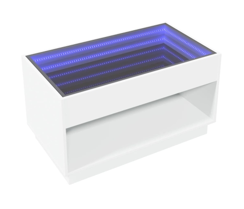 Mesa de centro con Infinity LED blanco 90x50x50 cm