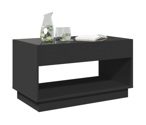 Mesa de centro con Infinity LED negro 90x50x50 cm