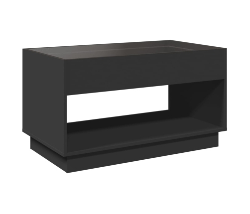 Mesa de centro con Infinity LED negro 90x50x50 cm