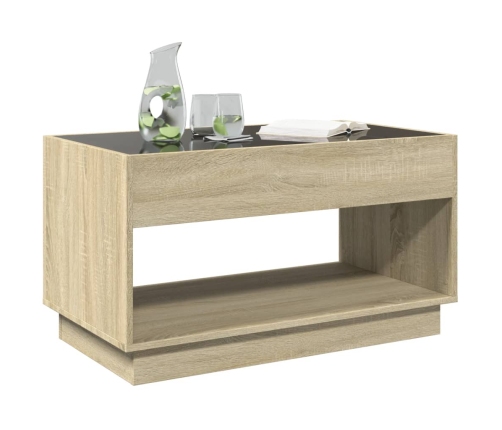 Mesa de centro con Infinity LED roble Sonoma 90x50x50 cm