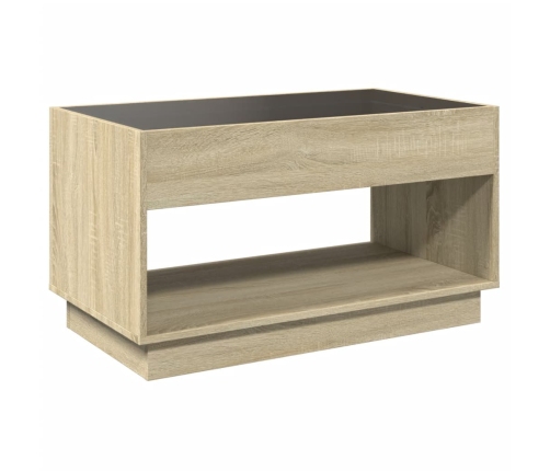 Mesa de centro con Infinity LED roble Sonoma 90x50x50 cm