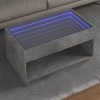 Mesa de centro con Infinity LED gris hormigón 90x50x50 cm