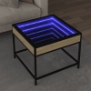 Mesa de centro con Infinity LED roble Sonoma 50x50x41 cm