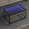 Mesa de centro con Infinity LED roble Sonoma 70x50x41 cm