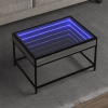 Mesa de centro con Infinity LED gris Sonoma 70x50x41 cm