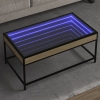 Mesa de centro con Infinity LED roble Sonoma 90x50x41 cm