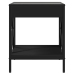 Mesita de noche con Infinity LED negra 40x40x49 cm