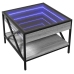 Mesa de centro con Infinity LED gris Sonoma 50x50x38 cm