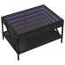 Mesa de centro con Infinity LED negro 70x50x38 cm