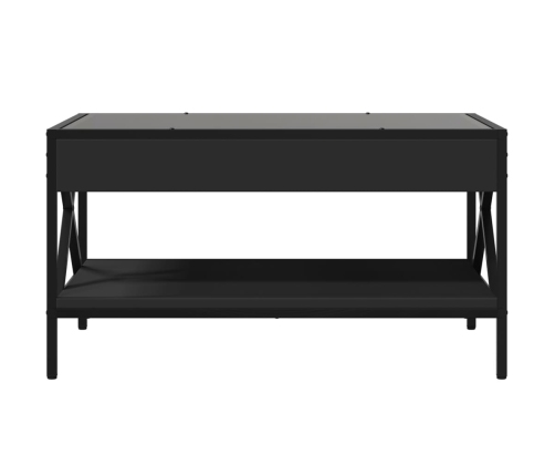 Mesa de centro con Infinity LED negro 70x50x38 cm