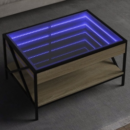 Mesa de centro con Infinity LED roble Sonoma 70x50x38 cm