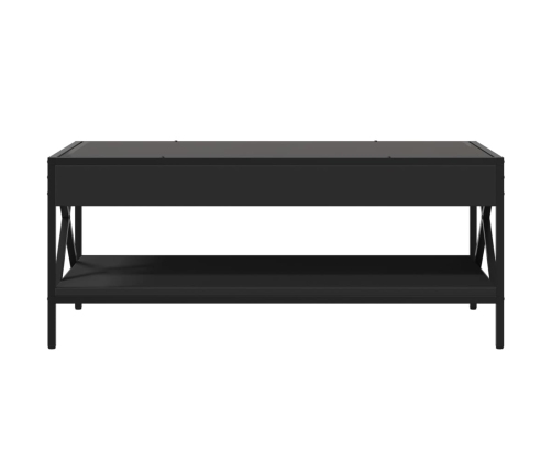 Mesa de centro con Infinity LED negro 90x50x38 cm