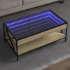 Mesa de centro con Infinity LED roble Sonoma 90x50x38 cm