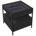 Mesa de centro con Infinity LED negro 50x50x51 cm