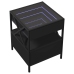 Mesita de noche con Infinity LED negra 40x40x51 cm