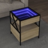 Mesa de centro con Infinity LED roble Sonoma 40x40x51 cm