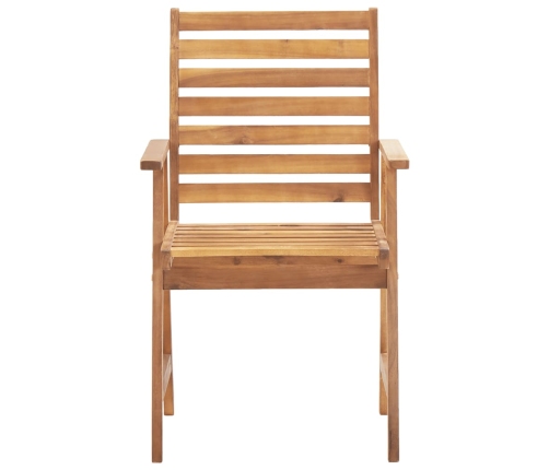 Juego de comedor de jardín 5 piezas madera maciza de acacia
