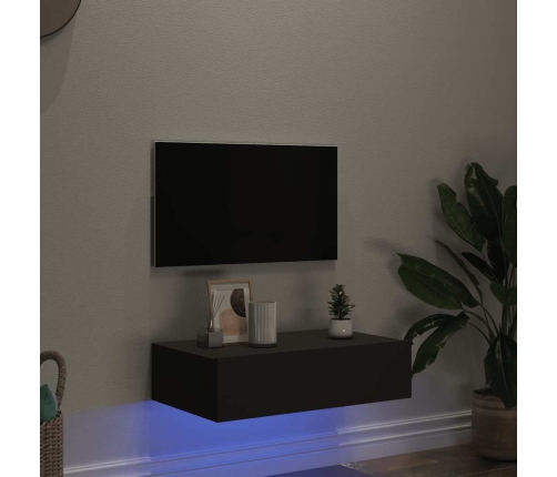 Mueble para TV con luces LED gris 60x35x15,5 cm