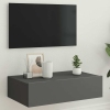 Mueble para TV con luces LED gris 60x35x15,5 cm