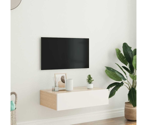 Mueble para TV con luces LED blanco 60x35x15,5 cm