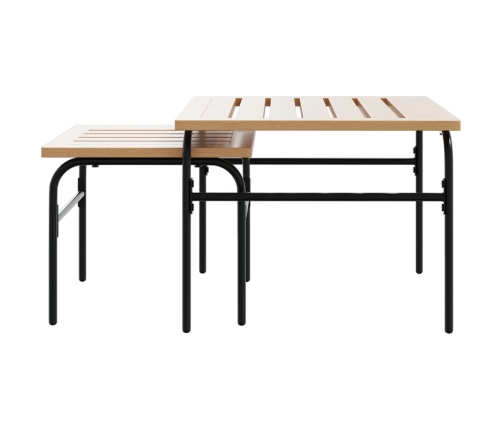 Juego de muebles de jardín con cojines 5 piezas acero negro