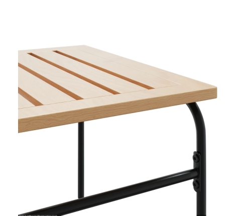 Juego de muebles de jardín con cojines 5 piezas acero negro